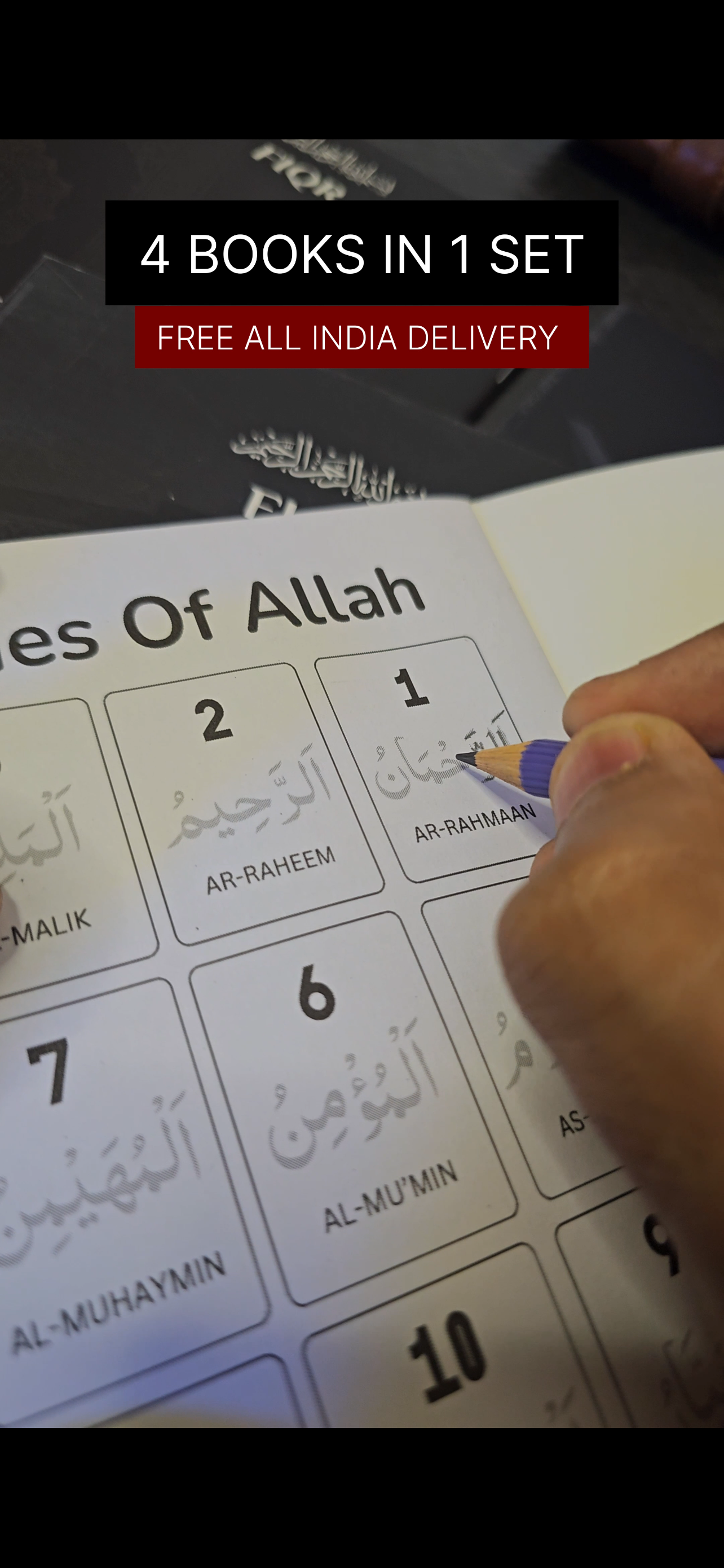 Islamic Learning Bundle for Kids – Traceable Writing Kit + Dua Stickers (English)